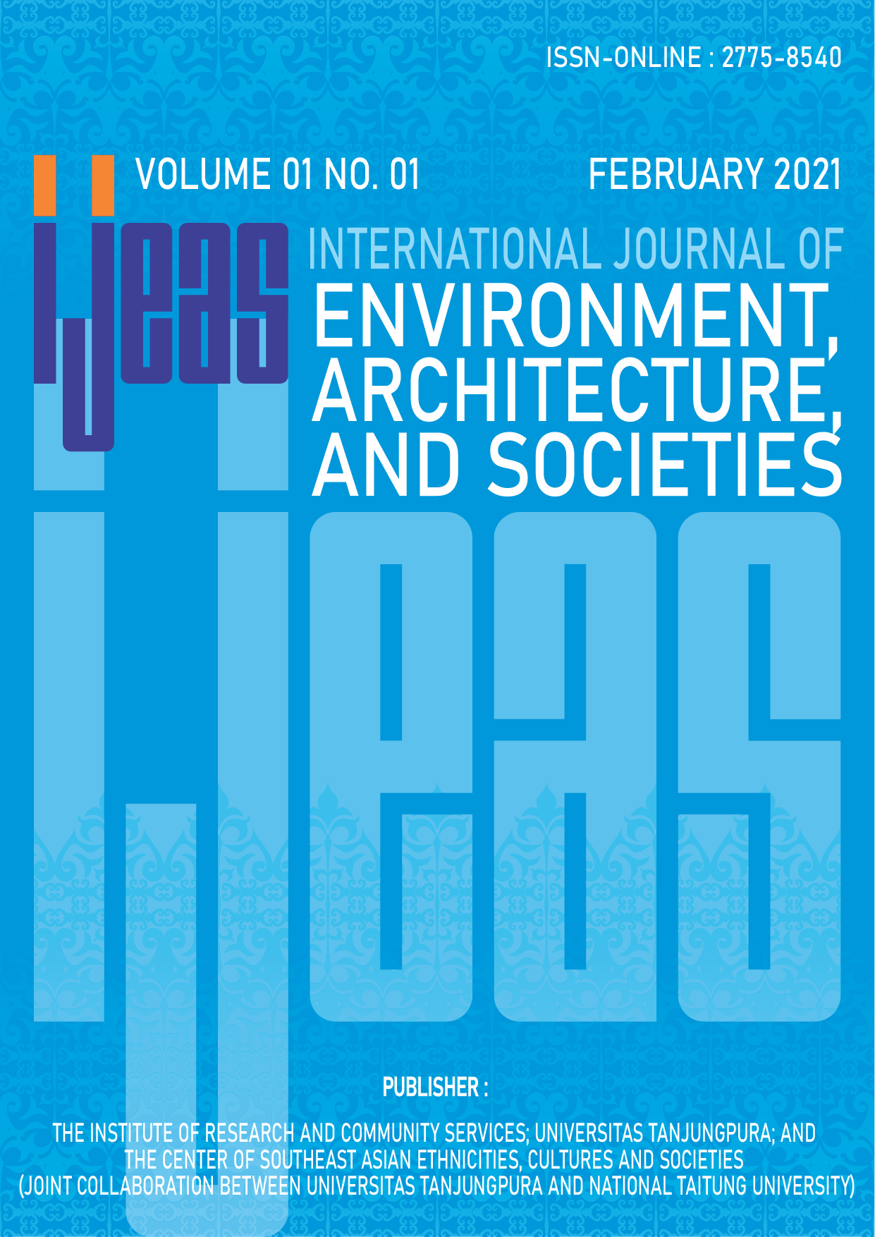 					View Vol. 1 No. 01 (2021): Environment, Architecture and Societies: General Discourses in Academic Studies
				